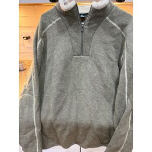 Kuhl‎ Mens Fleece Quarter Zip Pullover Sweater Taupe Sherpa L